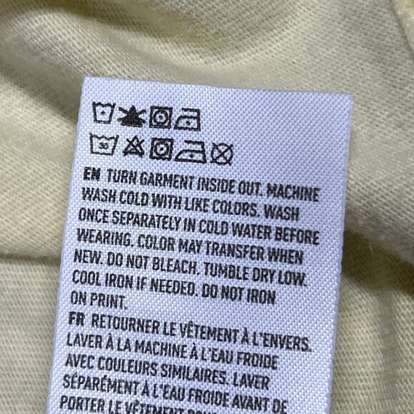 American Eagle Graphic Shirt Men XL Light Yellow Standard Fit N.Y. City USA 1977 - Picture 6 of 12